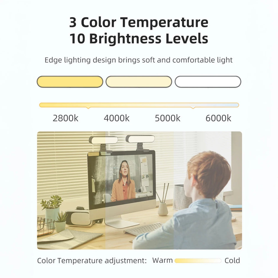 Video Conference Light Computer Light For Video Conferencing Video Call Lighting Adjustable Brightness Live Stream Light Phone - Kergle