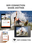  Action Camera 4K WiFi 2.0 Inch Touch Screen 140° Wide Angle Video Recording 30M Waterproof Bicycle Motorcycles Sports Cameras - Kergle