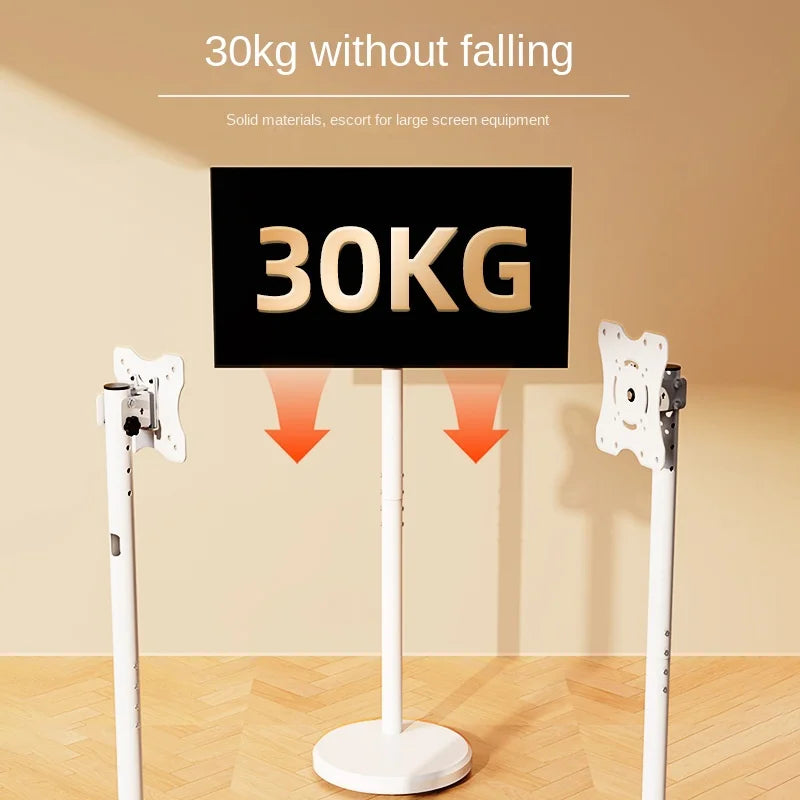 Rolling TV Cart for 10-42 Inch TV Stand Mobile Computer Stand Vertical Monitor Stand Screen Hanger Floor Art Display Stand - Kergle