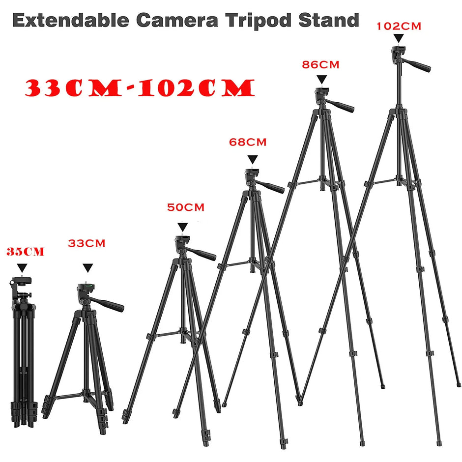 Tripod For Phone Camera Tripod Stand with Bluetooth Remote Phone Holder Lightweight Universal Photography For Xiaomi Huawei DSLR - Kergle