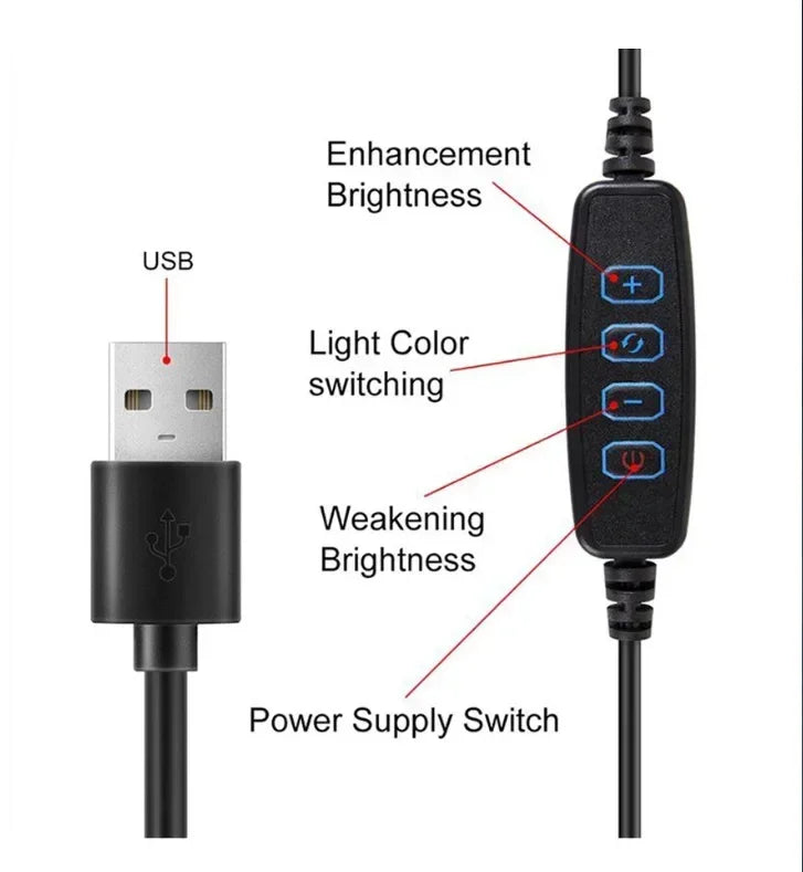 12 Inch Ring Light, Dimmable USB LED for Phone Photography, Live Streaming, For YouTube TikTok Videos - Kergle