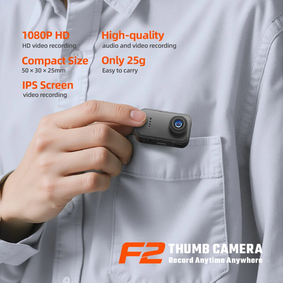 Thumb Actions Camera HD Motion Recorder Camera Cycle Riding VCR Pet Camera Mini Portable Sports DV Body-Cam For Photography - Kergle