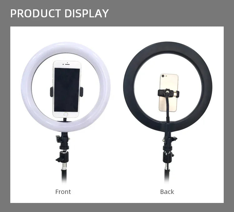 RGB Ring Light Lamp Ring Round With Remote Control For Smartphone Mobile Led Video Light Ring Make Youtube Photographic Lighting - Kergle