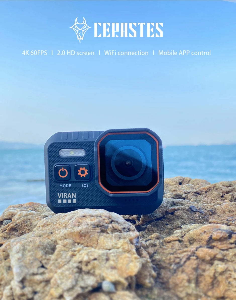 Action Camera 4K60FPS WiFi Anti-shake Action Camera With Remote Control Screen Waterproof Sport Camera drive recorder - Kergle