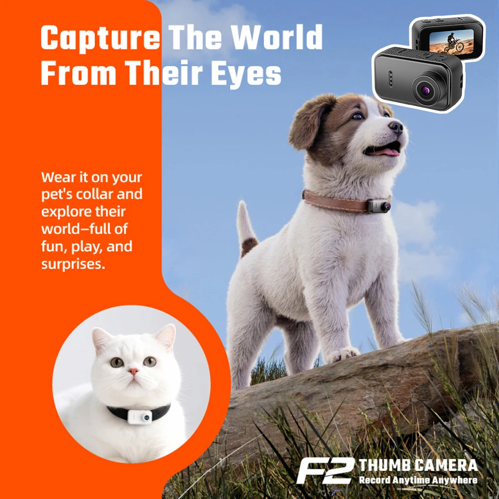 Thumb Actions Camera HD Motion Recorder Camera Cycle Riding VCR Pet Camera Mini Portable Sports DV Body-Cam For Photography