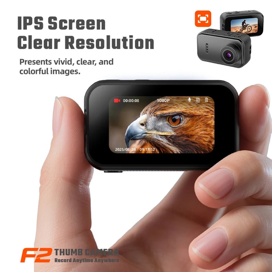 Thumb Actions Camera HD Motion Recorder Camera Cycle Riding VCR Pet Camera Mini Portable Sports DV Body-Cam For Photography - Kergle