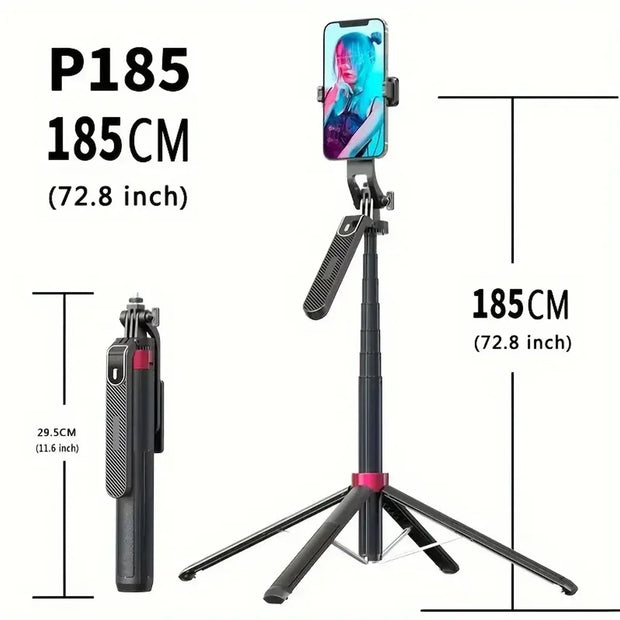 Portable camera tripod with wireless remote control and 360 ° rotation for video recording, video recording, and live streaming - Kergle