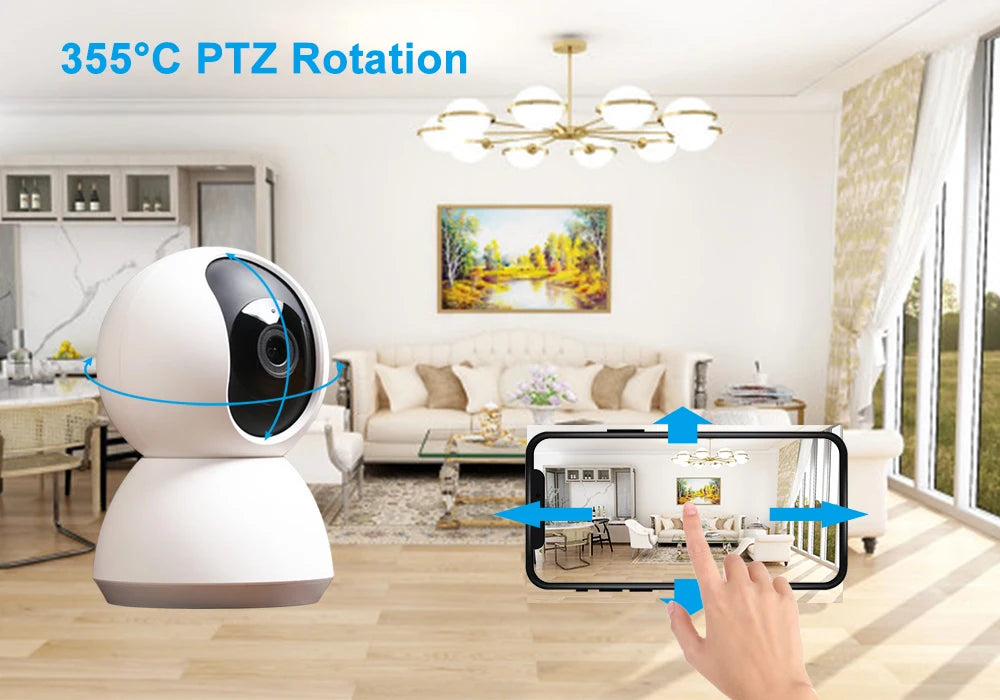 Smart Camera 1080P 360 Angle WiFi Night Vision Webcam Video IP Camera Baby Security Monitor AI Auto Tracking for Smartlife APP