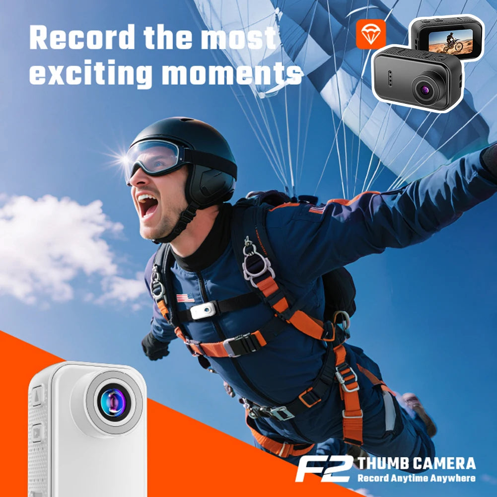 Thumb Actions Camera HD Motion Recorder Camera Cycle Riding VCR Pet Camera Mini Portable Sports DV Body-Cam For Photography