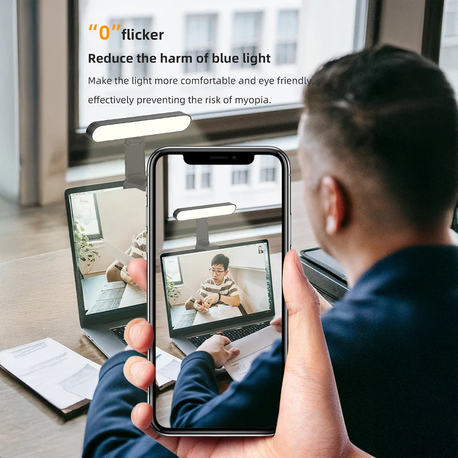 Video Conference Light Computer Light For Video Conferencing Video Call Lighting Adjustable Brightness Live Stream Light Phone - Kergle