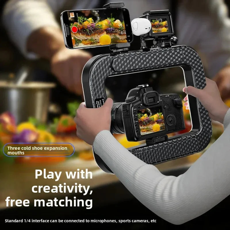 Portable Handheld Ring LED Light New Rabbit Cage Lighting Photography Lamp for Mobile Live Broadcast Selfie Light Decoration - Kergle