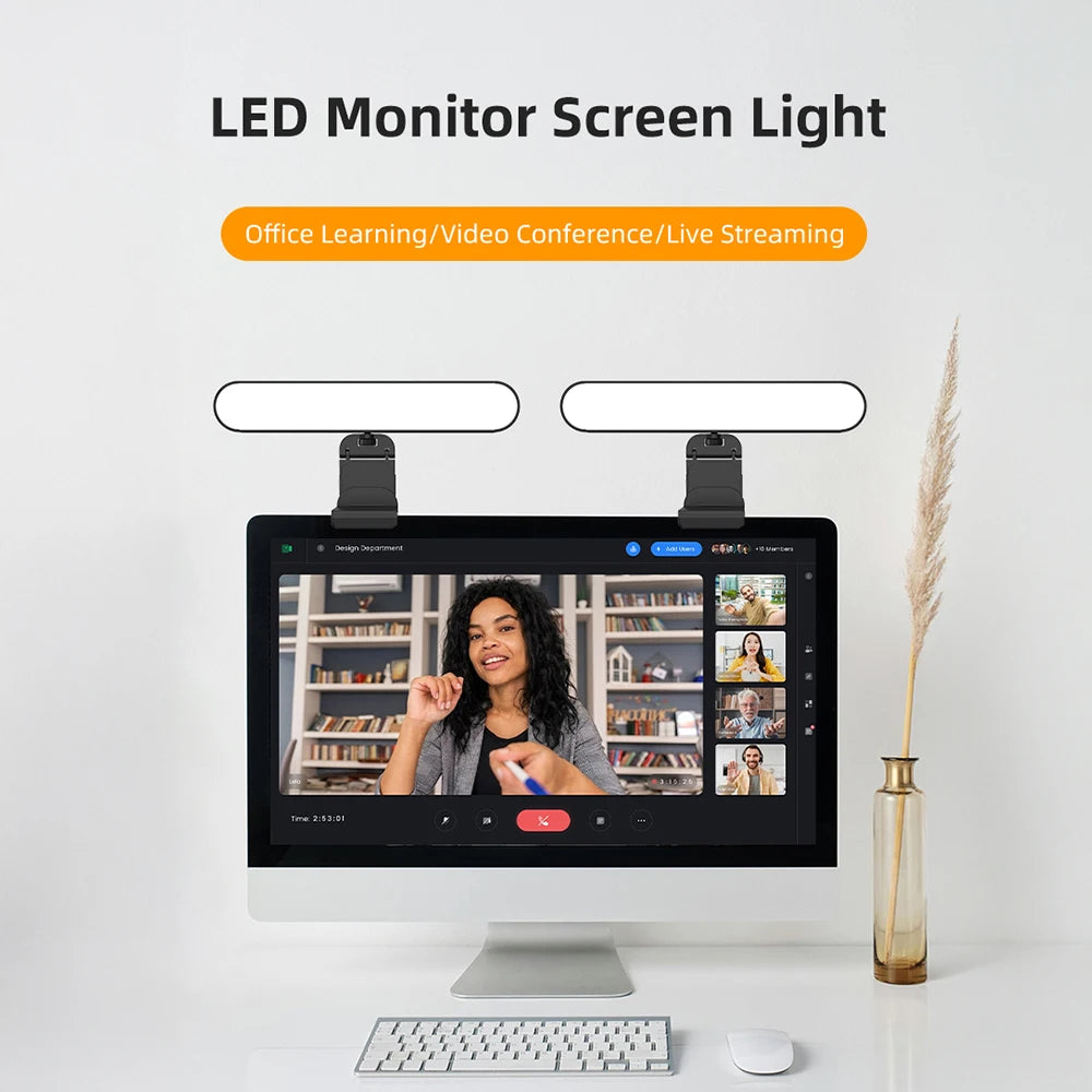 Video Conference Light Computer Light For Video Conferencing Video Call Lighting Adjustable Brightness Live Stream Light Phone - Kergle