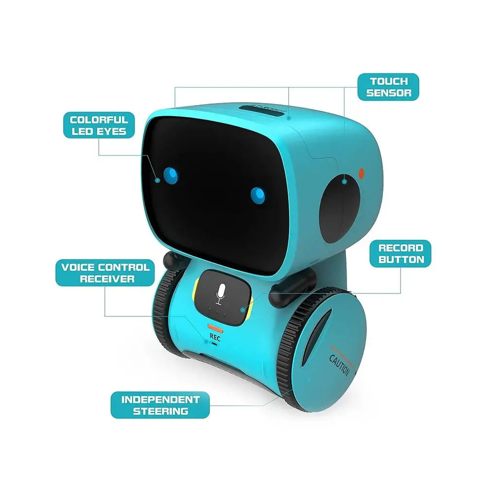 Toy Robot Intelligent Robots Russian & English & Spanish Version Voice & Touch control Toys Interactive Educational RC Robot - Kergle