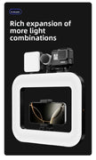 Portable Handheld Ring LED Light New Rabbit Cage Lighting Photography Lamp for Mobile Live Broadcast Selfie Light Decoration - Kergle