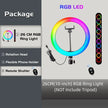 RGB Ring Light Lamp Ring Round With Remote Control For Smartphone Mobile Led Video Light Ring Make Youtube Photographic Lighting - Kergle