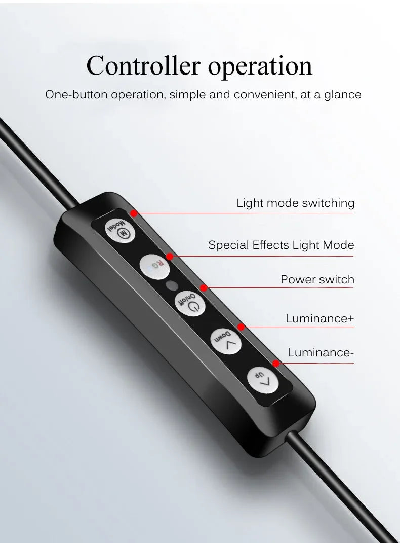 RGB Ring Light Lamp Ring Round With Remote Control For Smartphone Mobile Led Video Light Ring Make Youtube Photographic Lighting - Kergle