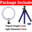 LED Ring Light Photography Adjustable Lighting Phone Ringlight With 20cm Tripod Stand USB Round Fill Lamp For Phone Video Live - Kergle