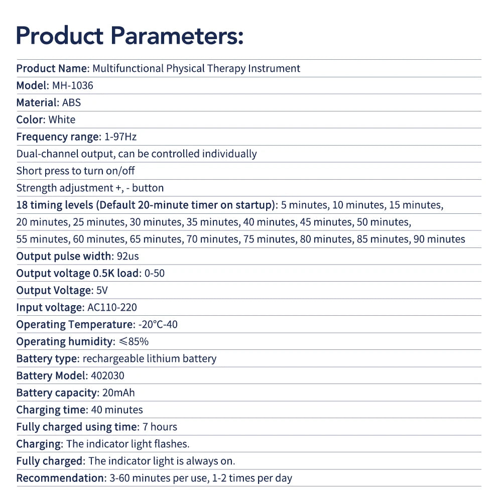 Electronic Pulse Massager TENS EMS Muscle Stimulator Physiotherapy Instrument Multiple Output Meridian Apparatus Health Care - Kergle