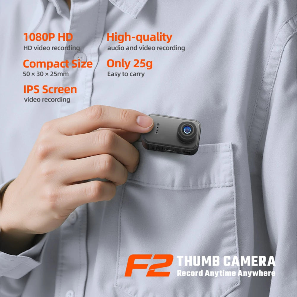 Thumb Actions Camera HD Motion Recorder Camera Cycle Riding VCR Pet Camera Mini Portable Sports DV Body-Cam For Photography