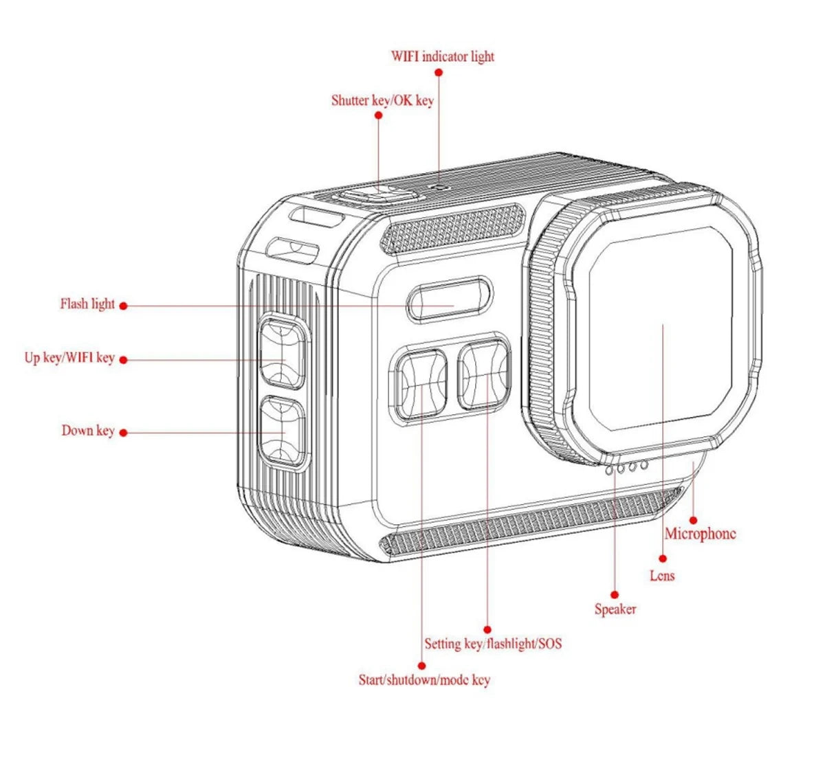 Action Camera 4K60FPS WiFi Anti-shake Action Camera With Remote Control Screen Waterproof Sport Camera drive recorder - Kergle