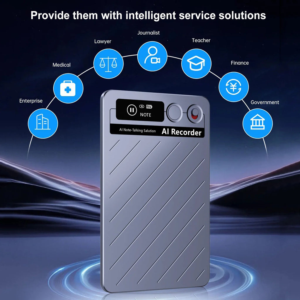 AI Mag-safe Voice Recorder, Notetaking Device for Meetings & Lectures, AI Transcription & Summarization for 118+ Languages