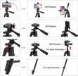 Tripod For Phone Camera Tripod Stand with Bluetooth Remote Phone Holder Lightweight Universal Photography For Xiaomi Huawei DSLR - Kergle