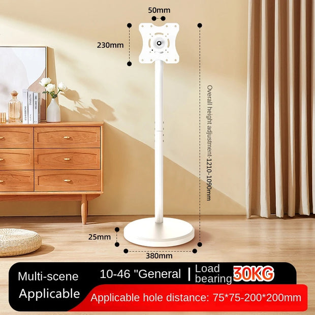 Rolling TV Cart for 10-42 Inch TV Stand Mobile Computer Stand Vertical Monitor Stand Screen Hanger Floor Art Display Stand - Kergle