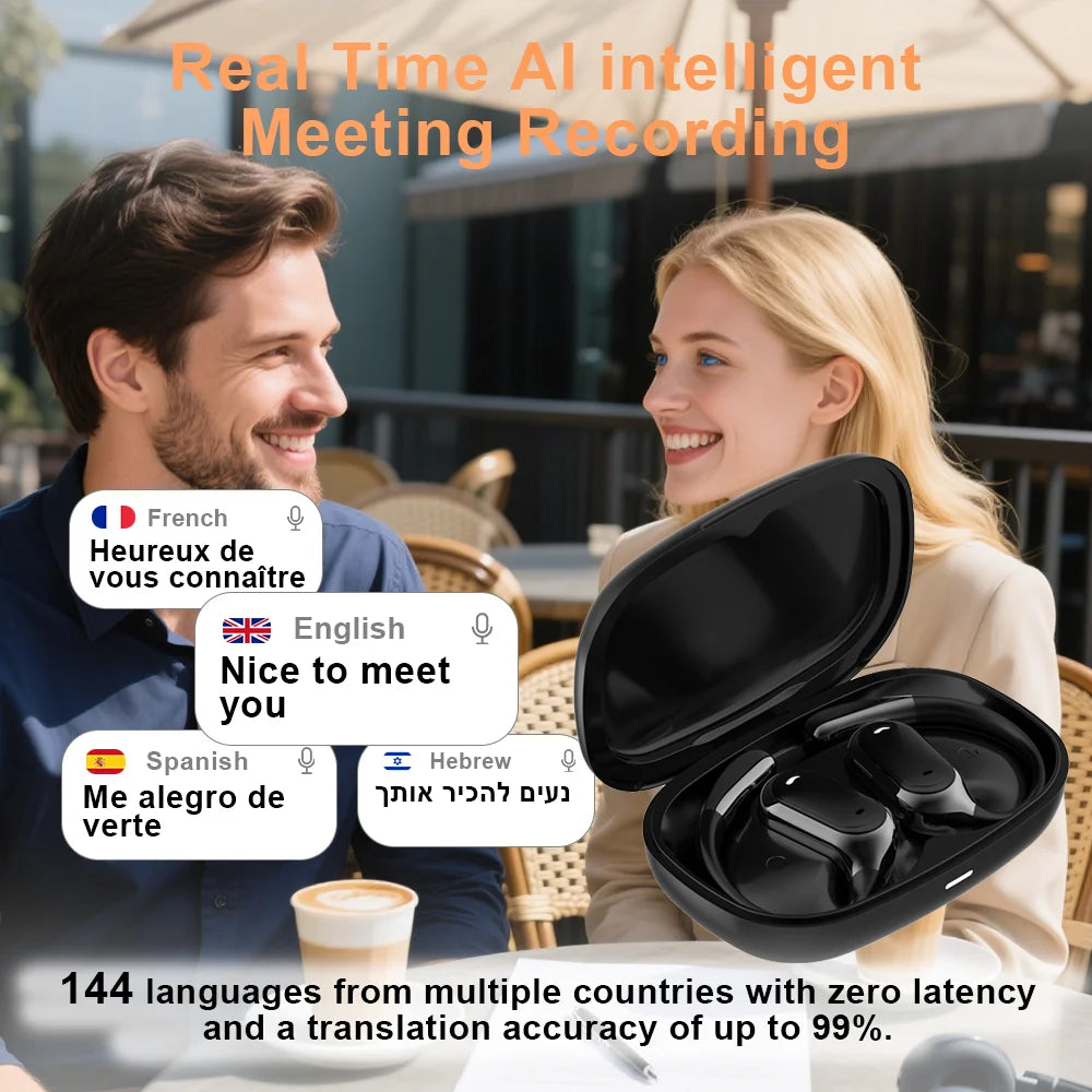 Oakenly AI Translator Headphones – 144-Language Real-Time Translation - Kergle