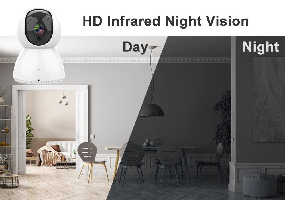 Smart Camera 1080P 360 Angle WiFi Night Vision Webcam Video IP Camera Baby Security Monitor AI Auto Tracking for Smartlife APP
