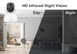 Smart Camera 1080P 360 Angle WiFi Night Vision Webcam Video IP Camera Baby Security Monitor AI Auto Tracking for Smartlife APP - Kergle