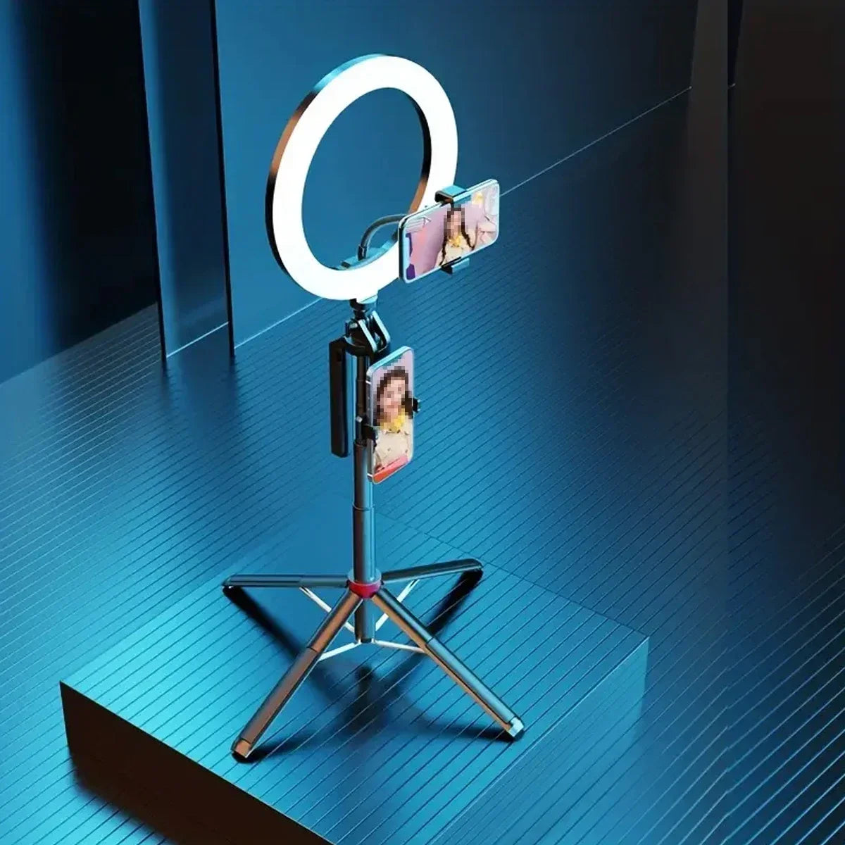 Portable camera tripod with wireless remote control and 360 ° rotation for video recording, video recording, and live streaming - Kergle