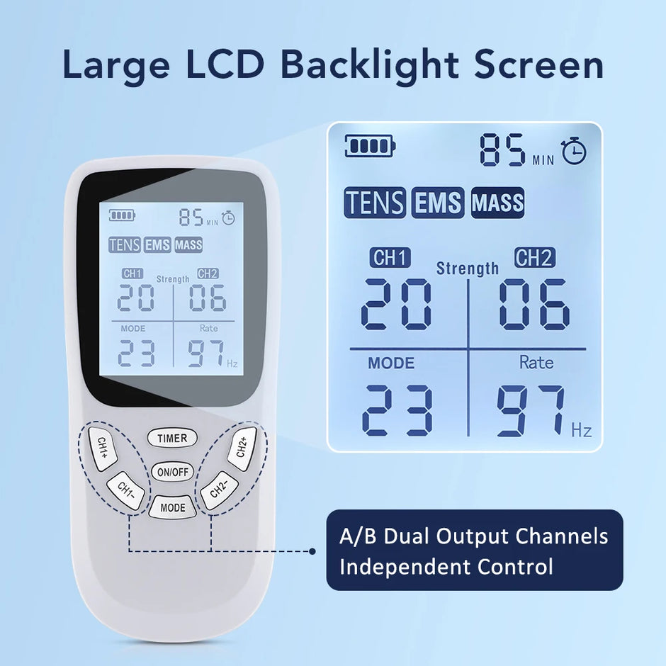 Electronic Pulse Massager TENS EMS Muscle Stimulator Physiotherapy Instrument Multiple Output Meridian Apparatus Health Care - Kergle