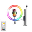 RGB Ring Light Lamp Ring Round With Remote Control For Smartphone Mobile Led Video Light Ring Make Youtube Photographic Lighting - Kergle