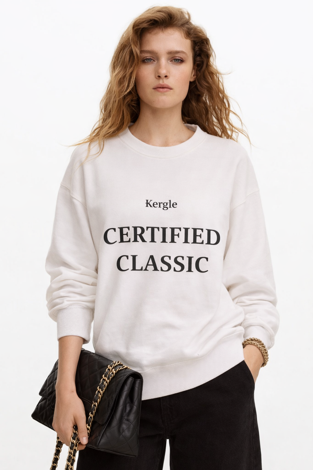 Certified Classic Crewneck Sweatshirt — Minimal Vintage Logo Pullover - Kergle
