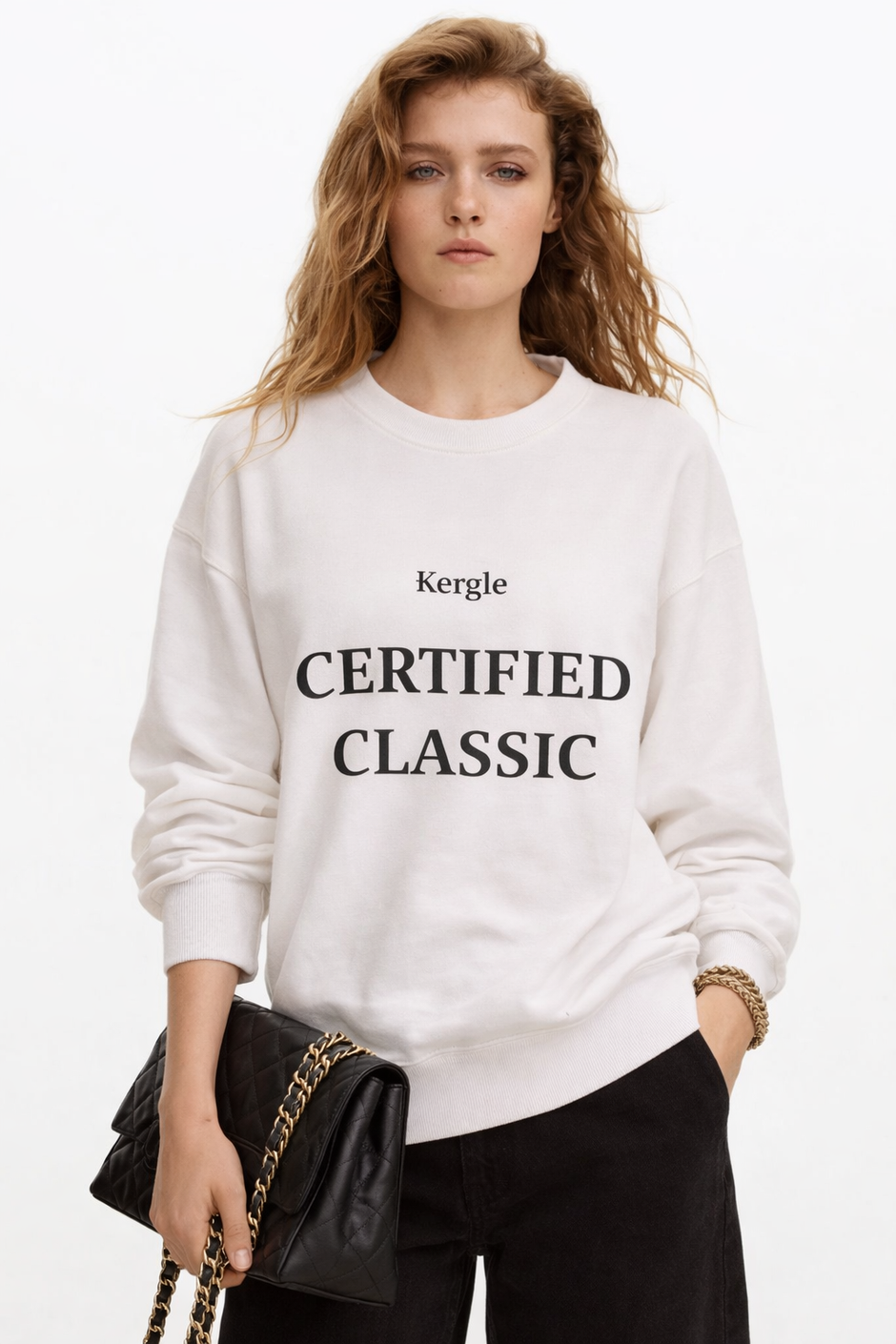 Certified Classic Crewneck Sweatshirt — Minimal Vintage Logo Pullover - Kergle